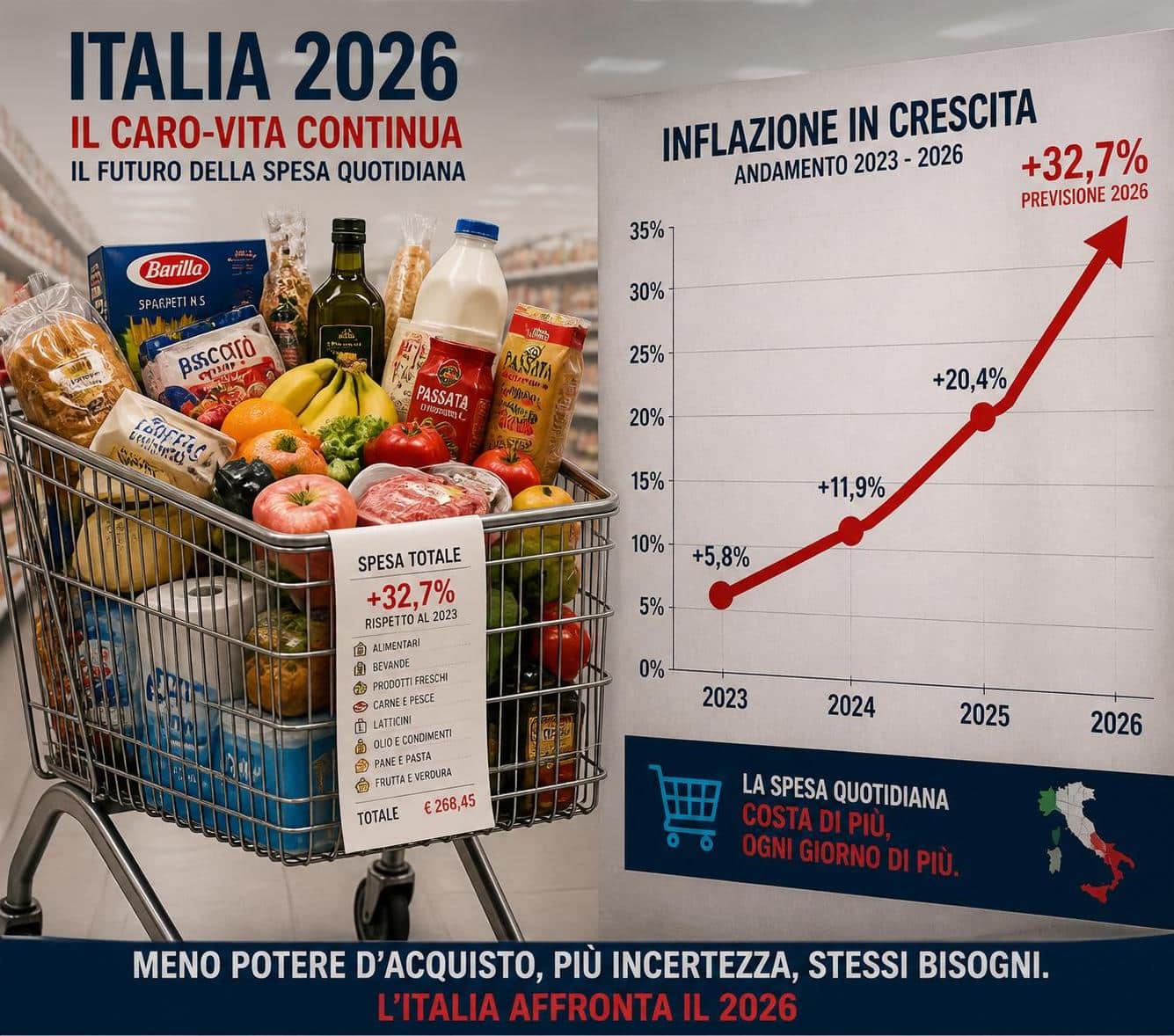 scopri le ragioni dietro il continuo aumento dei prezzi della spesa in italia e come questo impatta il budget familiare.