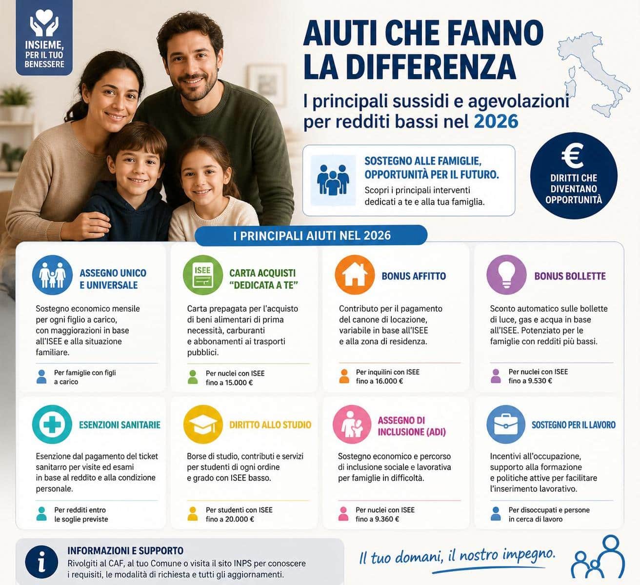 scopri quali aiuti e sostegni sono disponibili per le famiglie con un solo reddito, dalle agevolazioni fiscali alle misure di supporto sociale.