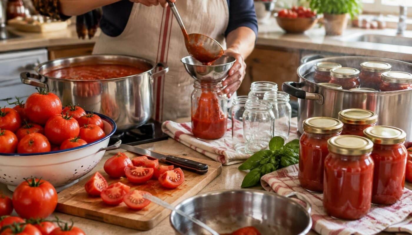 scopri come preparare le conserve di pomodoro in casa, passo dopo passo: ingredienti, procedimento e consigli per conservarle in sicurezza.