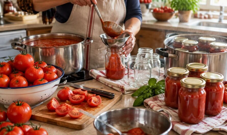 Come fare le conserve di pomodoro in casa passo dopo passo